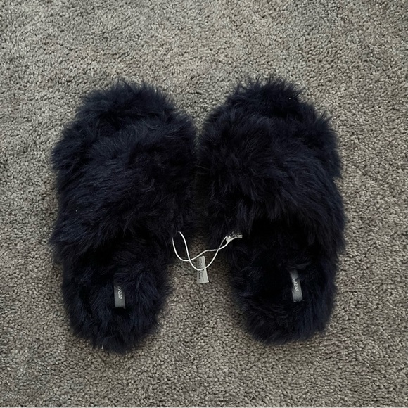 aerie Shoes - Aerie Navy Blue Crossover Slippers